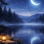 poster Echoes of Midnight Silence Deep Sleep Ambient – Night Calm Music for Relaxation & Stress Relief